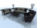 欧式沙发茶几3D模型下载