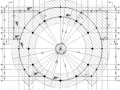 圆形天井框架商场结构施工图
