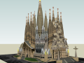 圣家族大教堂SU建筑模型