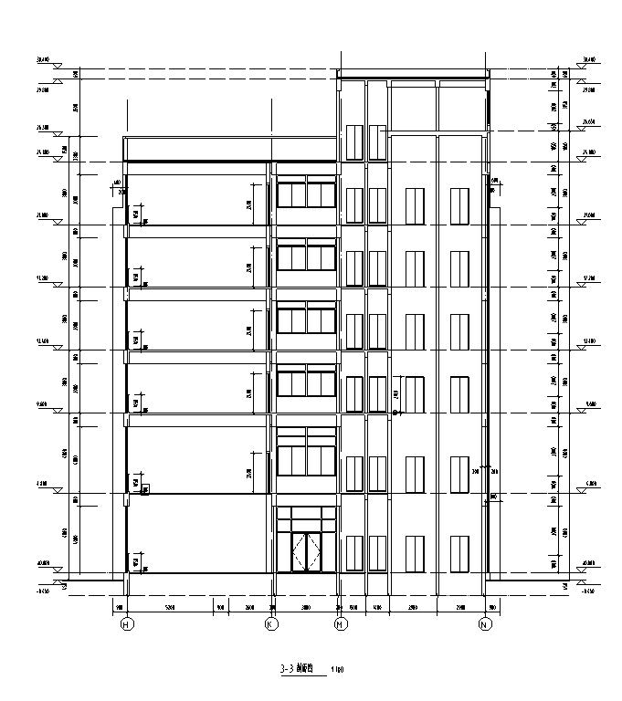 高层全专业医科大学教学楼建筑立面图