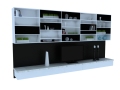 现代电视墙组合柜3D模型下载