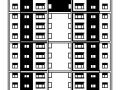 青岛某花园小区高层塔式住宅建筑方案图(1#2#楼)