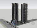 高层公寓建筑SketchUp模型下载