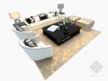 清新沙发组合3D模型下载