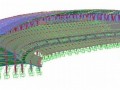 [山东]体育场工程钢结构卸载施工方案（全过程模拟分析）