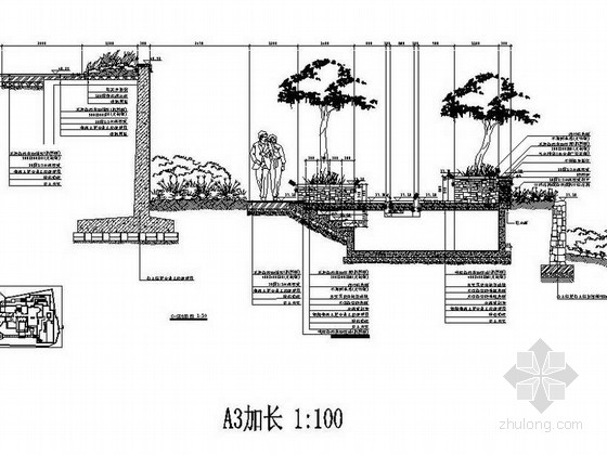 某国际社区样板区b125栋环境景观设计施工图-庭院景观-筑龙园林景观