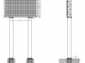 某双立柱钢结构LED显示屏结构设计图