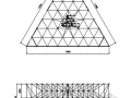 三面网架结构广告牌结构施工图