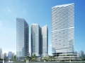 [广州]超高层折线式体量新都市休闲型公寓楼建筑设计方案文本