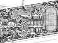 某中学校园景观规划设计总平面图