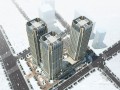 高层商业建筑效果图模型