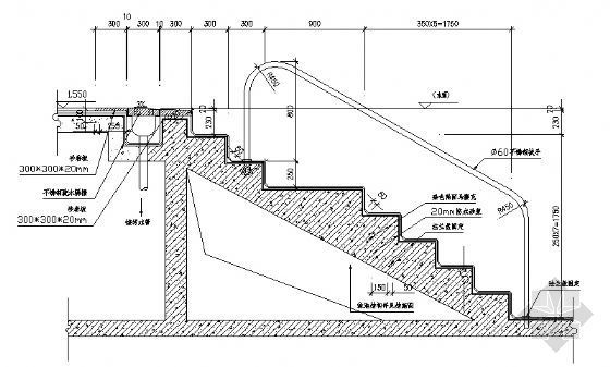 [分享]泳池剖面图cad资料下载