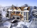 雪景别墅3D模型下载