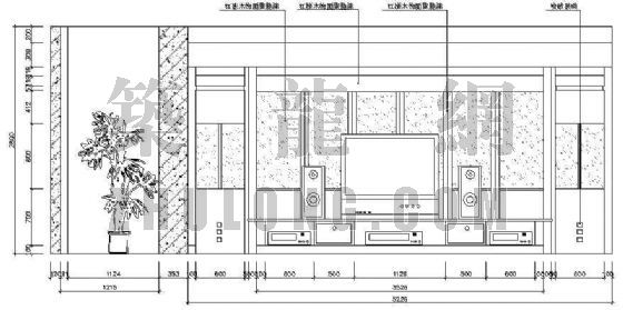 造型详图-电视背景墙类