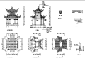 各种中式亭建筑设计施工图