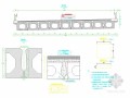 2×10m预应力混凝土简支空心板桥空心板横向布置图