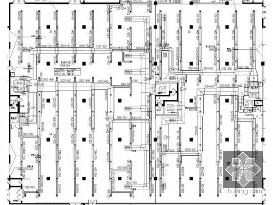 [长沙]地下商场空调通风全套设计施工图(详图丰富)