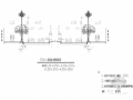 [福建]双向四车道市政道路照明设计图（中华灯 挑臂路灯）