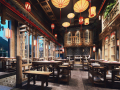 中式风格餐饮空间设计3D模型（附效果图）