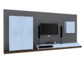 现代电视墙3D模型下载