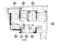 [海南]蓝色维也纳风格样板房设计CAD施工图（含效果图）