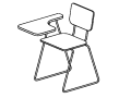bim软件应用-族文件-椅子-带写字板的扶手椅