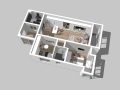 现代时尚小户型住宅方案室内设计模型