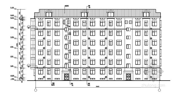 [济源市]某现代豪华小区13号楼建筑方案图(含节能设计