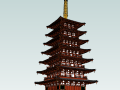 日本古建筑SU模型