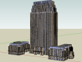 新古典风格办公楼建筑模型设计
