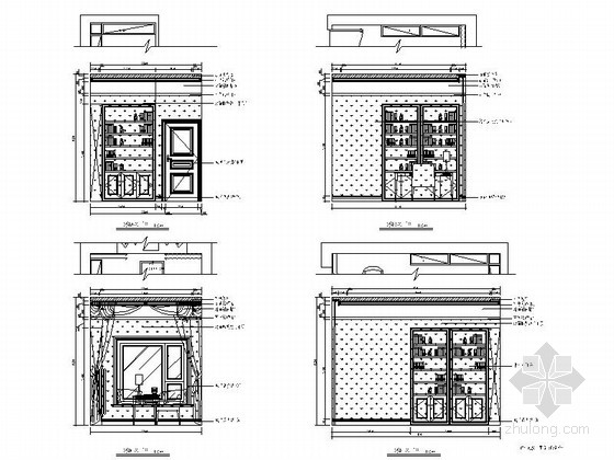 分享cad家装书房立面图资料下载