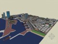 码头城市建筑SketchUp模型下载