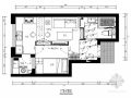 [福建]小户型一室一厅简约风格室内装修施工图（含效果）