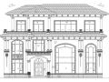 框架结构单家独院式别墅建筑设计（CAD+效果图）