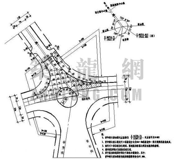 道路工程图纸设计说明,道路设计平面图,道路横断面设计,道路交叉口