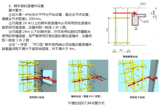脚手架的连墙件设置