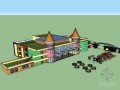 城堡式幼儿园SketchUp模型下载