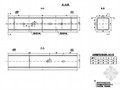 公路跨长江特大组合体系桥梁主桥防撞护栏方钢次梁大样图节点详图设计