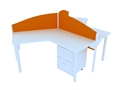 简单办公桌3D模型下载