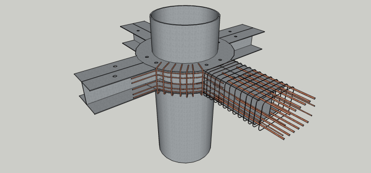 钢管混凝土柱与钢筋混凝土梁组合结构施工工法
