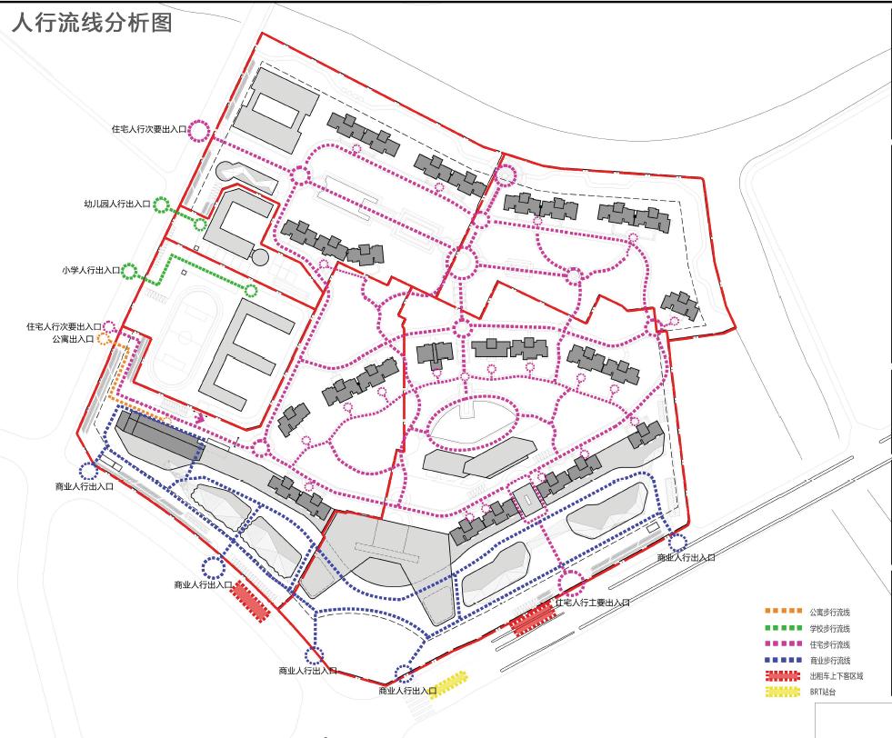 现代化风格线条立面高品质住宅建筑分析图