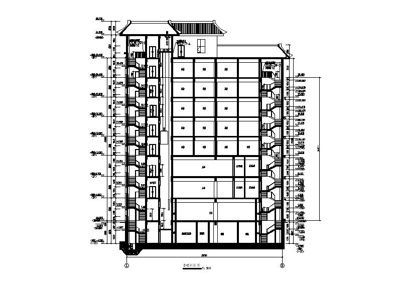 [宁夏]高层框架剪力墙结构办公宾馆综合楼建筑施工图(含效果图)