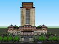 仿唐代酒店建筑模型设计