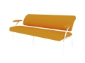 黄色休息沙发3D模型下载