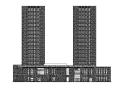 [浙江]高层双子塔式框架剪力墙结构商务楼幕墙施工图