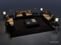 新中式沙发3D模型下载