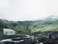 空灵地散落在冰岛的徒步小屋，赞美风景等待旅人