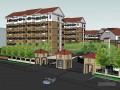 住宅小区规划sketchup模型下载