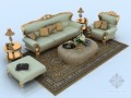 欧式舒适沙发3D模型下载