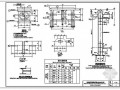 某钢桁架两端钢架详图、滚动支座详图